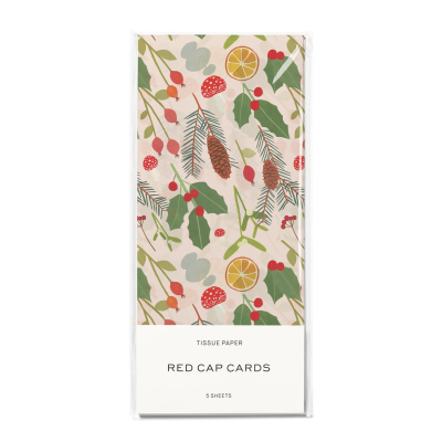 Holiday Greens Tissue Paper|Red Cap Cards