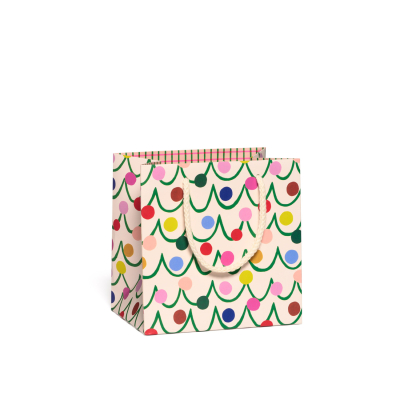 Festive Globes Holiday Small Bag|Red Cap Cards