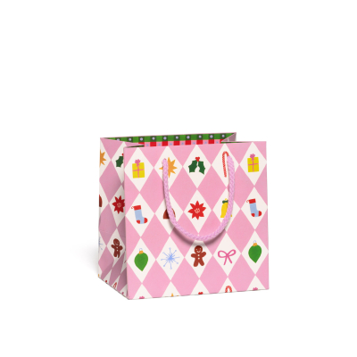 Pink Diamonds Holiday Small Bag|Red Cap Cards