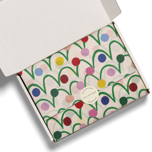 Festive Globes Holiday Tissue Paper|Red Cap Cards