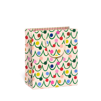 Festive Globes Holiday Medium Bag|Red Cap Cards