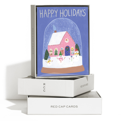 Snowman Village FOIL Holiday Boxed Set|Red Cap Cards