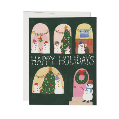 Festive Glow FOIL Holiday Card|Red Cap Cards