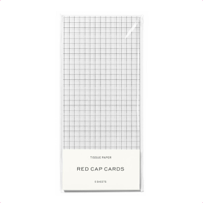 Grid Tissue paper|Red Cap Cards