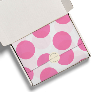 Pink Dots Spot Tissue paper|Red Cap Cards