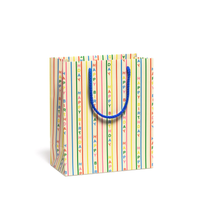Birthday Stripes SPOT Medium Bag|Red Cap Cards