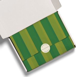 Green Stripes SPOT Tissue Paper|Red Cap Cards