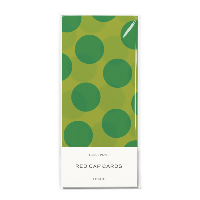 Green Dots SPOT Tissue Paper|Red Cap Cards