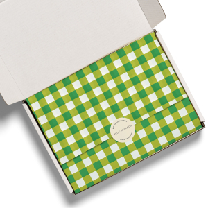 Green Gingham SPOT Tissue Paper|Red Cap Cards