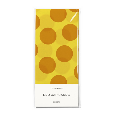Gold And Yellow Dots SPOT Tissue Paper|Red Cap Cards