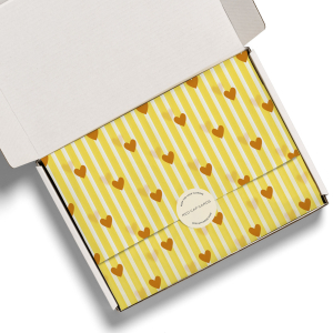 Gold And Yellow Hearts SPOT Tissue Paper|Red Cap Cards