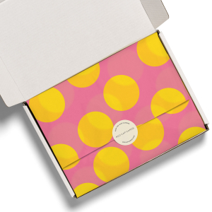 Pink And Yellow Dots SPOT Tissue Paper|Red Cap Cards