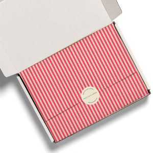 Red Pinstripes SPOT Tissue Paper|Red Cap Cards