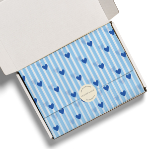 Blue Hearts SPOT Tissue Paper|Red Cap Cards