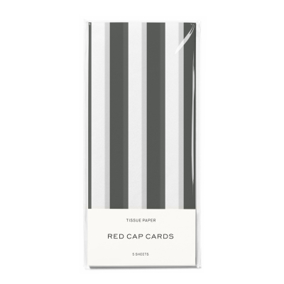Chunky Black Stripes SPOT Tissue Paper|Red Cap Cards