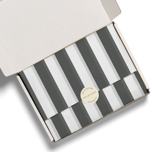 Chunky Black Stripes SPOT Tissue Paper|Red Cap Cards