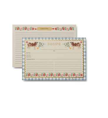 Pack Of 12 Home Sweet Home Recipe Cards|Rifle Paper