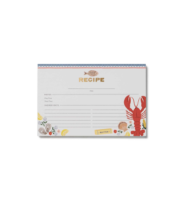 Pack Of 12 Seaside Recipe Cards|Rifle Paper