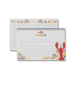 Pack Of 12 Seaside Recipe Cards|Rifle Paper