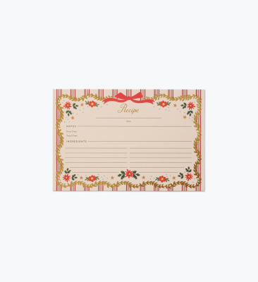 Pack Of 12 Holly Jolly Recipe Cards|Rifle Paper