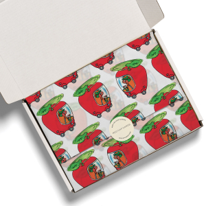 Lowlys Apple Car Tissue Paper|Red Cap Cards
