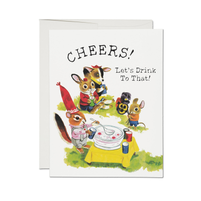 Lets Drink To That Congrats Card|Red Cap Cards
