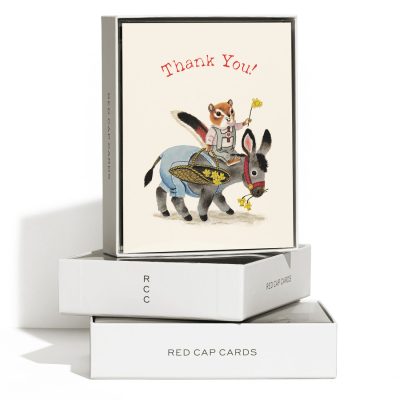 Chipmunk And Donkey Thank You Boxed Set|Red Cap Cards