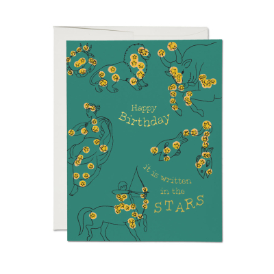 Celestial Zodiac FOIL Birthday Card|Red Cap Cards