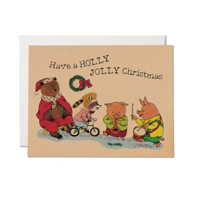 Holly Jolly Holiday Card|Red Cap Cards