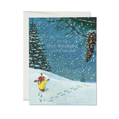 Winter Wonderland FOIL Holiday Card|Red Cap Cards