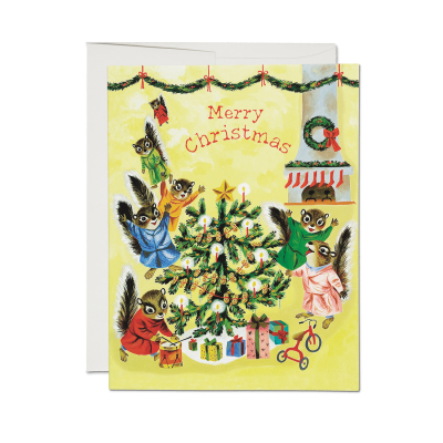 Christmas Morning Holiday Card|Red Cap Cards