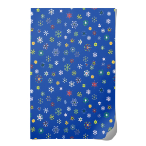 Colorful Snowflakes SPOT Holiday Wrap Roll|Red Cap Cards