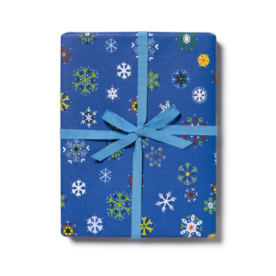 Colorful Snowflakes SPOT Holiday Wrap|Red Cap Cards