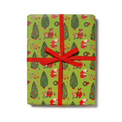 Jolly Bears Holiday Wrap|Red Cap Cards
