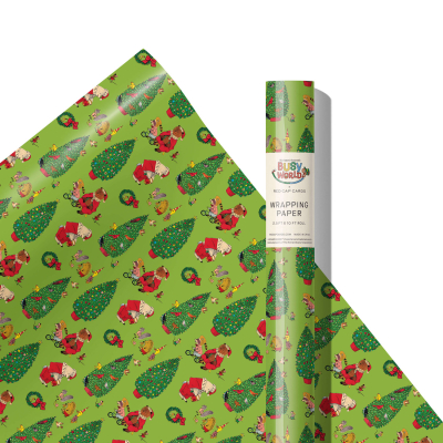 Jolly Bears Holiday Continuous Wrap|Red Cap Cards