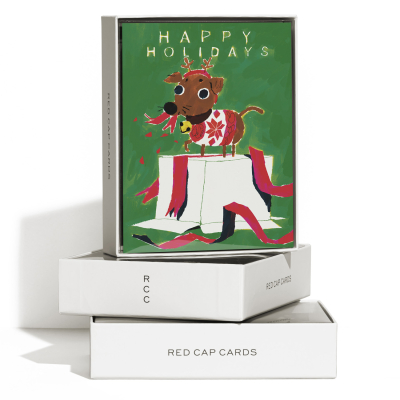 Happy Holidays Pup Boxed Set|Red Cap Cards