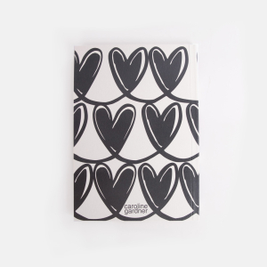 Mono Linked Hearts A5 Softback Notebook|Caroline Gardner