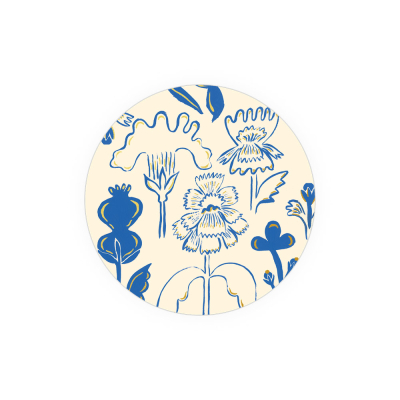 Blue Flowers Coaster|Seedlings