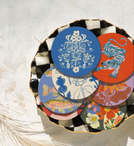 Blue Flower Bouquet Coaster|Seedlings