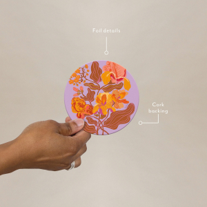 Groovy Floral Coaster|Seedlings