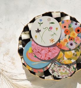 Quirky Petals Round Coaster|Seedlings