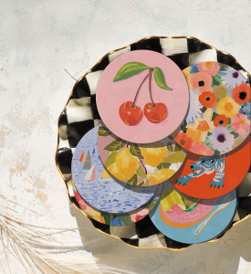 Sweetest Cherries Round Coaster|Seedlings