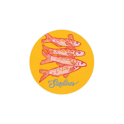 Pink Sardines Round Coaster|Seedlings