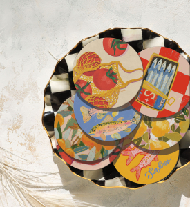 Market Tomatoes Round Coaster|Seedlings