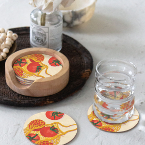 Market Tomatoes Round Coaster|Seedlings