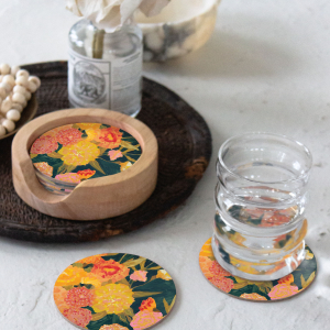 Marigolds Round Coaster|Seedlings
