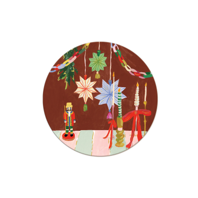 Ribbons And Fesitivities Round Coaster|Seedlings