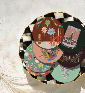 Ribbons And Fesitivities Round Coaster|Seedlings