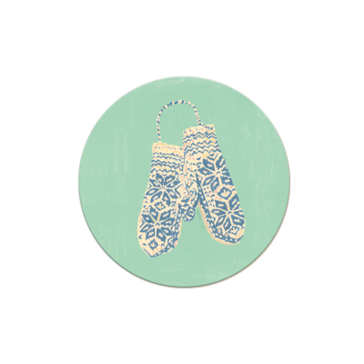 Winter Mittens Round Coaster|Seedlings