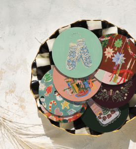 Winter Mittens Round Coaster|Seedlings